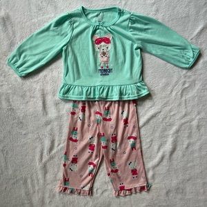 Just One You by Carter’s Midnight Snacker Pajama Set in Blue/Pink Size 18 Months